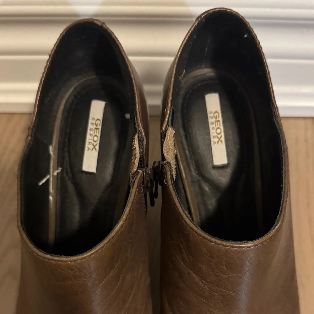 Dark Brown Women's GEOX Ankle Boots size 37 - Picture 5 of 13